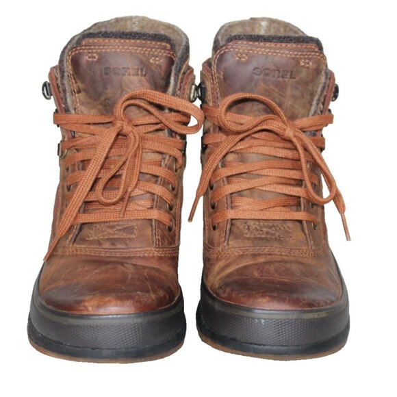 Sorel NM1567 Brimley Waterproof Leather Work Winter Lace Up Mid Boots Size 8